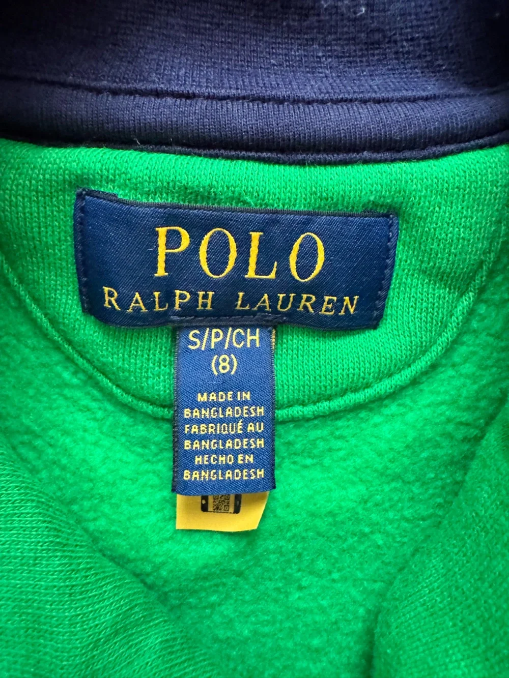 Polo Ralph Lauren Boys Color Blocked Fleece Baseball Jacket Green / Navy 8